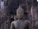 Monkeys on Buddha  Prang Sam Yot  Lopburi  Thailand