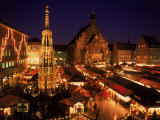 Christmas Fair at Night  Nurnberg  Germany