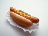 Hot Dog in Bun with Mustard