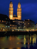 Evening  River Limmat  Zurich  Switzerland