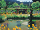 Fountain and Pond  Butchart Gardens  Canada