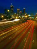 Downtown at Dusk with Traffic  Atlanta  GA