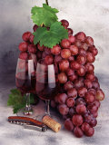 Wine Glasses and Grapes