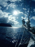 Sailboat Approaching Cocos Island  Costa Rica