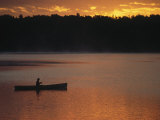 Man Fishing on Lake  Quetico Provincial Park