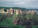 Dunluce Castle on Cliff  Northern Ireland