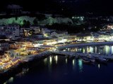 Town & Harbor at Night  Epirus  Greece