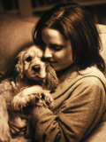 Portrait of Teen Girl with Dog