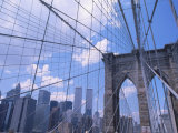 Brooklyn Bridge with World Trade Center Towers