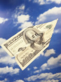 Paper Plane Made from Hundred Dollar Bill