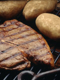 Steak and Potato on Grill