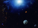 Illustration of Space and Planets