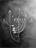 Football Play on Chalkboard