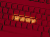 Computer Keyboard with Word Help Highlighted