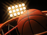 Basketball Going Into Hoop