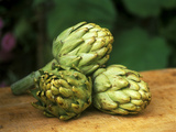 Globe Artichoke "Camus" on Wooden Table