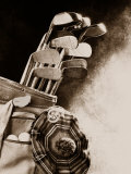 Close-up of Old Golf Equipment
