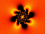 Abstract Fractal Pattern on Orange Background