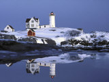 Nubble at Christmas Time in New England