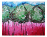 Abstract in Red and Green