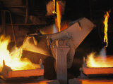 Molten Copper is Poured into Molds at Chuquicamata Copper Refinery