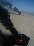Oil Fires Still Burning One Year after the Persian Gulf War