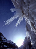 Sunlight Glints on the Bearded Face of Gangotri Glacier