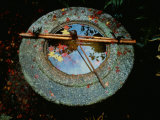 A Small Japanese Fountain with Dipper