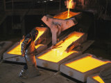 Molten Copper is Poured into Molds at Chuquicamata Copper Refinery