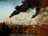 Smoke Billows from an Oil Refinery Near Baton Rouge
