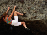 A Climber Leads a Route Near La Paz