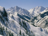 Pyramid Peak  14 018 Feet  and Maroon Bells  Right  14 156 Feet from Snowmass