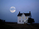 Moonrise over a Solitary Building