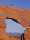 Cyclist on Natural Arch