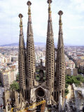 The Four Towers of Gaudi's Church of La Sagrada Familia