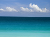 Clear Blue Water and White Puffy Clouds Along the Beach at Cancun