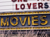 Close View of an Old Drive-In Theater Sign