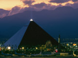 View of the Luxor Hotel at Dusk