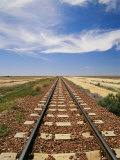 A View of the Indian Pacific Railroad Crossing the Nullarbor Plain