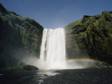View of Skogafoss Waterfall in Iceland