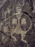 15th-Century Petroglyph Showing a Warrior with a Bear-Claw Shield