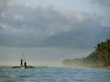 Fisherman Leave the Coast of Zanzibar in a Canoe for a Day on the Sea