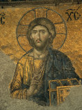 A Mosaic of Jesus at St Sophia Hagia in Istanbul