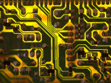 A Circuit Board Inside a CRT Monitor