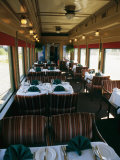 A Dining Car Aboard the Royal Hudson Steam Train