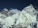 View of Mount Everest and Mount Nuptse