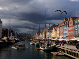 Tourist Boat Cruises Nyhavn  New Harbor  Along the Scenic Canal in Copenhagen