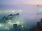 Montevideo  Uruguay  in Predawn Fog