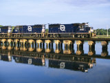 An Early Freight Train Crosses the Trestle over the Matanzas River