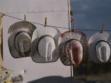 Cowboy Hats Hang on a Clothesline at a Festival in Santa Fe